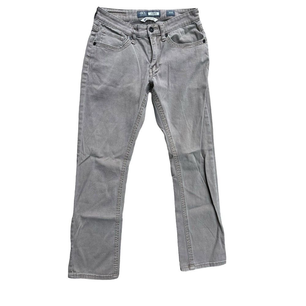 BKE Jeans Jake Straight in Brown Stretch Low Rise Denim, Size 30x30